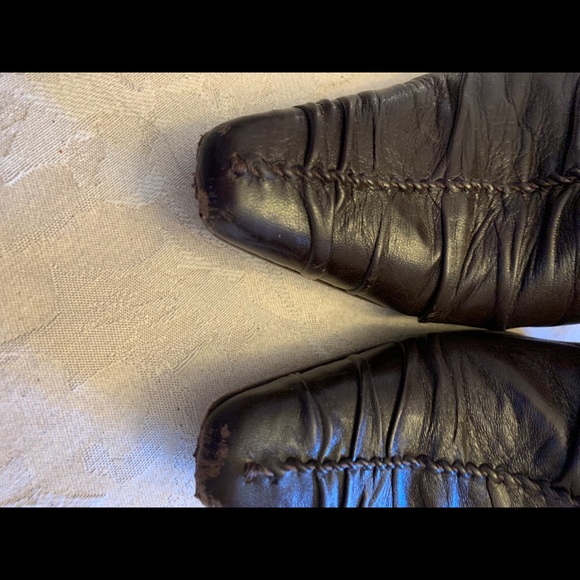 Italian Designer Brown leather heels - Picture 2 of 5